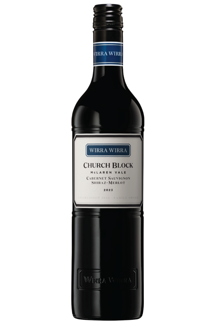 Wirra Wirra Church Block Cabernet Sauvignon Shiraz Merlot 2021 bottle