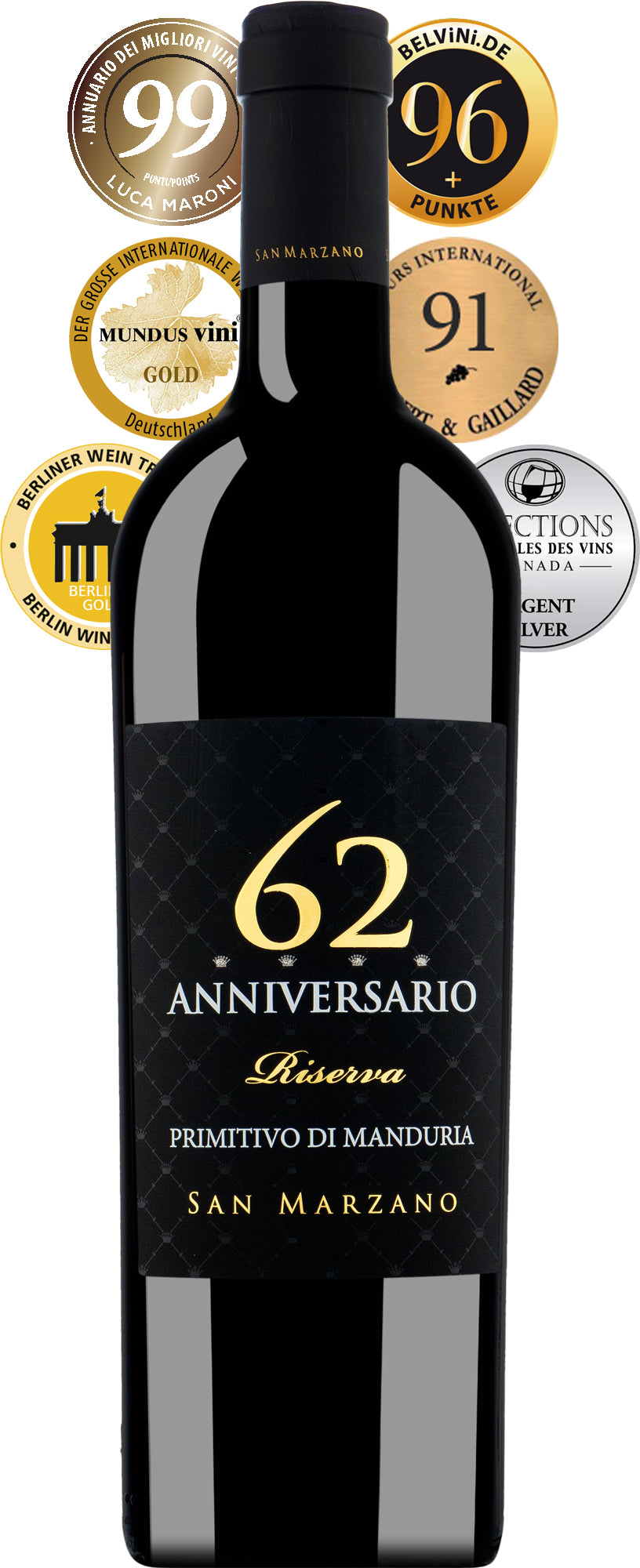 San Marzano 62 Anniversario Primitivo Di Manduria Riserva 2018 | Red Wine | Singapore